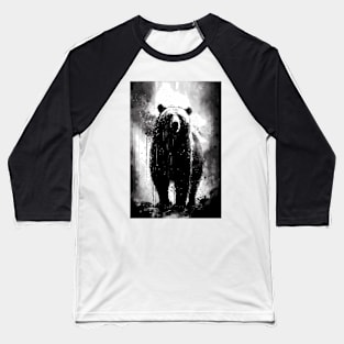 Grizzly Bear Ink Portrait Baseball T-Shirt